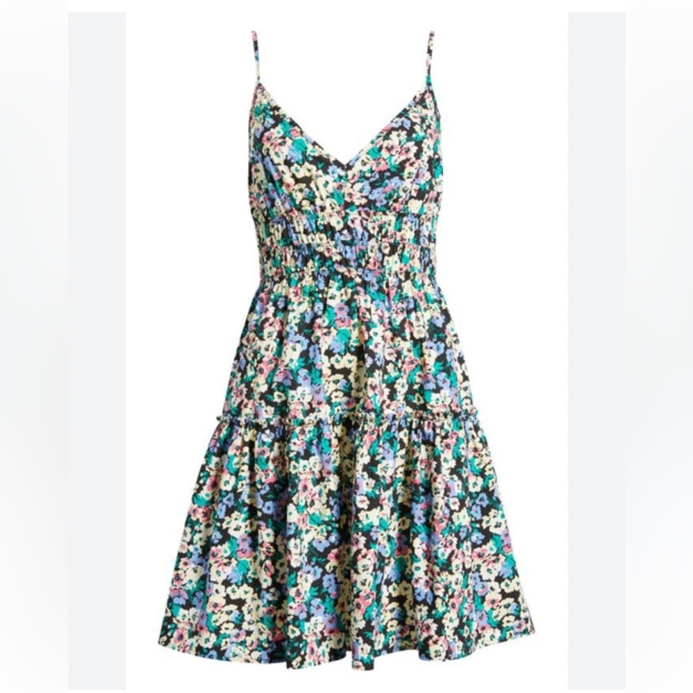 NWOT RAILS Carmen Smock Waist Sundress in Multi Floral Print - Picture 2 of 15